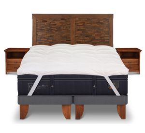 Cama europea King Super Premium + Set Antique + Bed Topper Cic