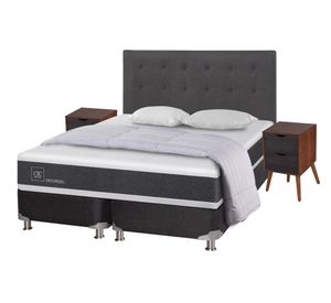 Box spring 2 plazas Ortopedic base dividida B5 + set Éufrates/ Niger + almohadas + plumón Cic