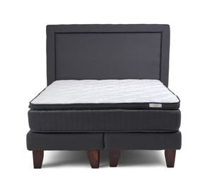 Cama europea  2 plazas + respaldo x 190 cm + base dividida Drimkip
