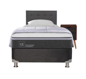 Box spring 1,5 plazas Ortopedic advance + set Níger/Éufrates + almohada + plumón Cic