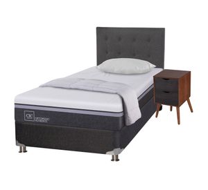 Box spring 1,5 plazas Ortopedic advance + set Níger/Éufrates + almohada + plumón Cic