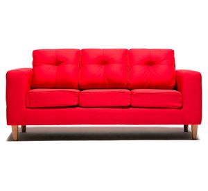 Sofá 3 cuerpos Infinity tela rojo