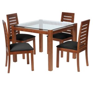Comedor 4 sillas Barcelona negro Latam Home