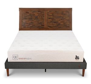Cama europea 2 plazas Cocopedic + respaldo Antique Cic.