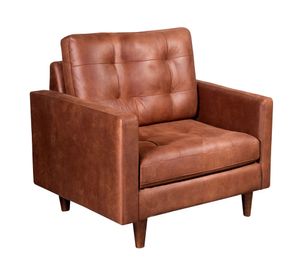 Sofá Nápoles cuero tabaco Latam Home