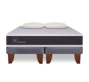 Cama europea New Ortopedic 2 plazas + base dividida + 2 almohadas Cic