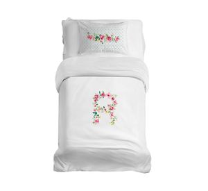 Cubreplumón transición Letras Vintage R blanco