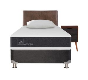 Box spring 1,5 plazas Ortopedic + set Níger/Baker + almohada Cic