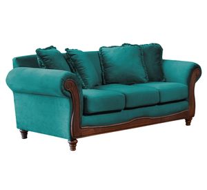 Sofá Rimini velvet turquesa Latam Home