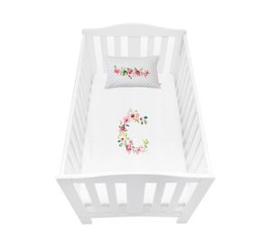 Funda de plumón Letras vintage C blanco cuna