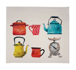 Individual Cacharros crudo impermeable 42x36 cm 4 un.