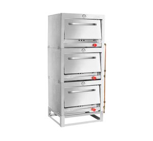 Horno industrial 3 cámaras 30.5 KW Inox GL gris