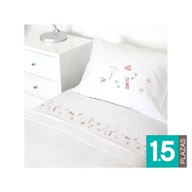 Juego Sábanas 1.5 plazas Brisa blanco
