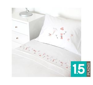Juego Sábanas 1.5 plazas Brisa blanco