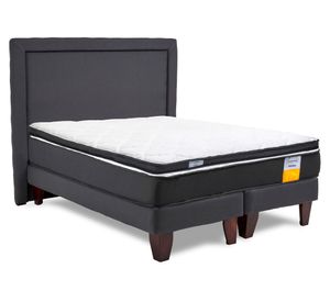 Cama europea funcional Full base dividida x 190 cm + respaldo + topper