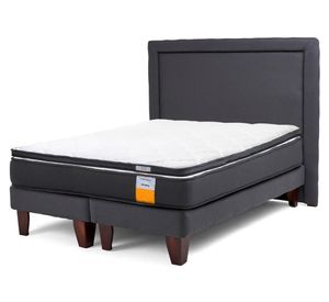 Cama europea funcional Full base dividida x 190 cm + respaldo + topper