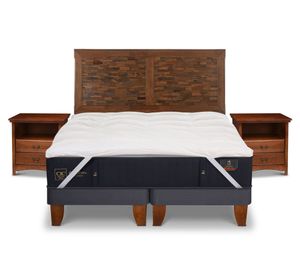 Cama europea 2 plazas Premium + Set Antique + bed topper Cic