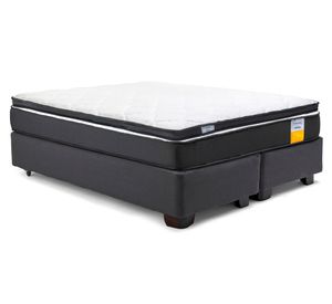 Cama americana funcional Full base dividida x 190 cm + topper