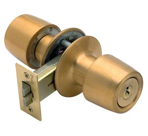 Cerradura tubular pomo acceso bronce Urbano Poli