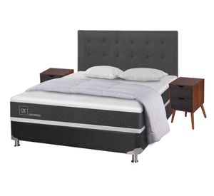 Box spring 2 plazas Ortopedic B5 + set Éufrates/ Niger + almohadas + plumón Cic