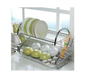 Secaplatos organizador 2 niveles Y1931C-1 gris