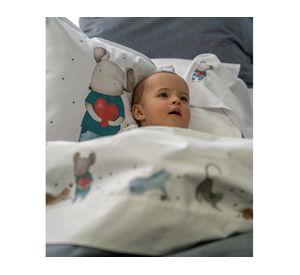 Juego Sábanas 1.5 plazas Ratoncito blanco