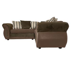 Sofá seccional 3 cuerpos Dominga Chenille café