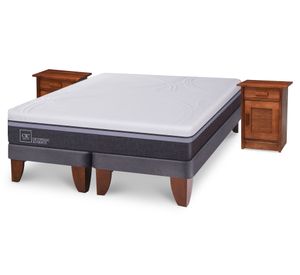 Cama europea 2 plazas Ortopedic advance + veladores Milán Cic