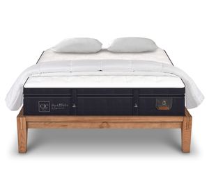 Cama europea Oak 2 plazas Súper premium + 2 almohadas viscoelásticas+plumón Cic