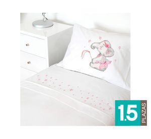 Juego Sábanas 1.5 plazas Bailarina blanco