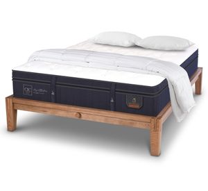 Cama europea Oak 2 plazas Súper premium + 2 almohadas viscoelásticas+plumón Cic