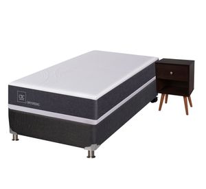 Box spring New Ortopedic 1 laza + velador Munich Cic