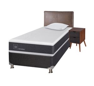 Box spring 1,5 plazas Ortopedic + set Níger/Baker + almohada viscoelástica Cic