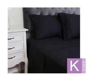 Sábanas king 144 Hilos AHSB-NGK negro