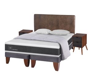 Cama europea 2 plazas Ortopedic base dividida + set Baker/ Niger + almohadas + plumón Cic