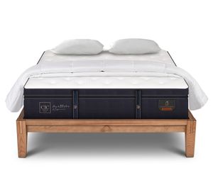 Cama europea king Oak Grand Premium + almohada viscoelástica + plumón Cic