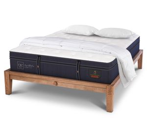Cama europea king Oak Grand Premium + almohada viscoelástica + plumón Cic