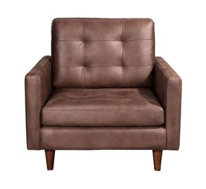 Sofá Nápoles cuero café moro Latam Home