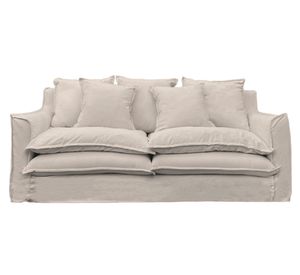 Sofá 3 Cuerpos Puangue Lino hueso