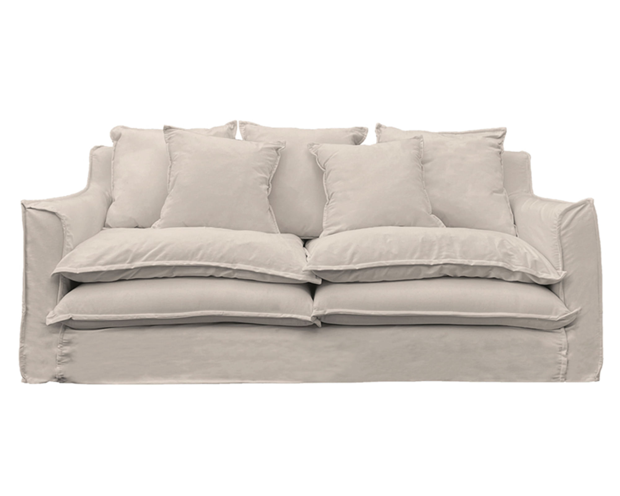 Sofás Home Sofá 3 Cuerpos Puangue Lino hueso