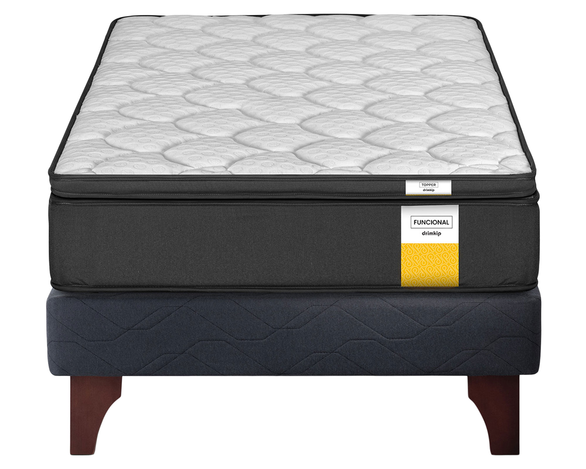 Drimkip Cama europea Funcional 1.5 plazas + topper