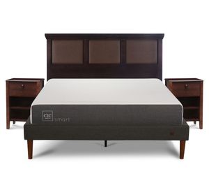 Cama europea 2 plazas Smart + set Torino chocolate Cic