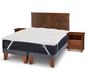 Cama europea King Premium + Set Antique + bed topper Cic
