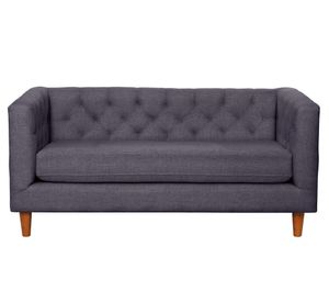 Sofá 2 cuerpos Brescia gris oscuro