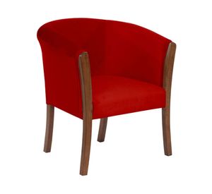 Sitial velvet 1 cuerpo Dortmund rojo