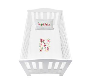 Funda de plumón Letras vintage N blanco cuna