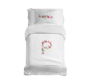 Cubreplumón transición Letras Vintage P blanco