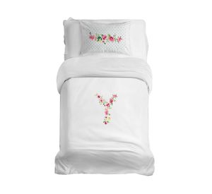 Cubreplumón transición Letras Vintage Y blanco