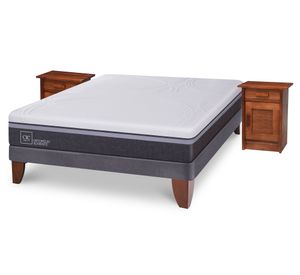 Cama europea 2 plazas Ortopedic Advance + velador Milán Cic