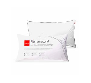 Almohada americana 50x90 cm Pluma natural blanco